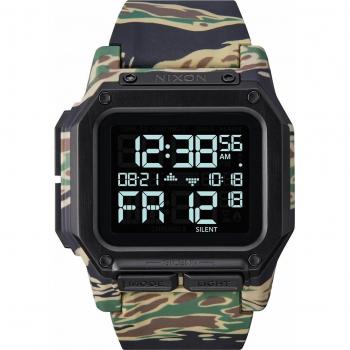 Nixon Regulus Digital Quartz Watch - Tiger Camo, One Size, Polyurethane Strap