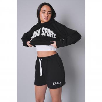 Kaiia Relaxed Sweat Shorts Black