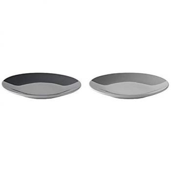 Stelton Emma X 209 – 1 Plato, 2 Unidades, Cristal, Gris, 19 x 4 x 19 cm