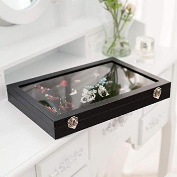 Estuche Joyero de Madera Tectake con 24 Compartimentos - 35.5 x 24.5 x 4.5 cm