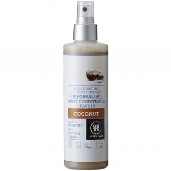 Urtekram Coconut Leave-In Spray Conditioner, 250 ml - Hydrating and Shine Formula