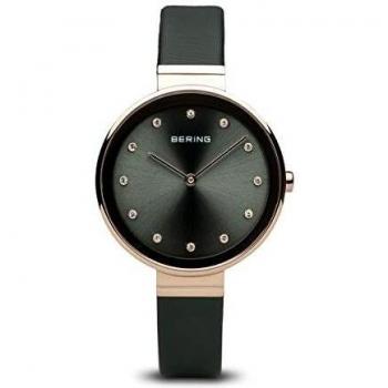 Bering womens analogue quartz watch with textile strap 12034667