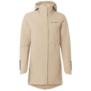 Parka Acolchada para Ciclistas VAUDE II con Cortavientos y Reflectores para Mujer - Beige (Talla 36)