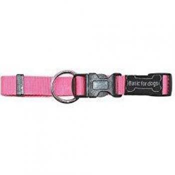 Wouapy Collar para Perro Basic Line, Collar Rosa de 44/65 cm para Perro Rosa