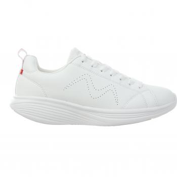 Zapatos de Mujer MBT Ren Lace Up en Piel de Calidad Excelente, color blanco, talla 37