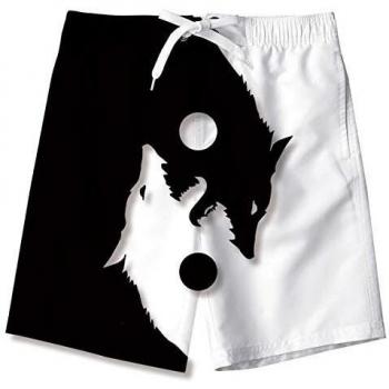 Spreadhoodie Niños Lobo Nadando Pantalones Bañador De Natació Dibujos Animados para Bebé NiñOs 3D Cortos Deportes Correr Nadar Bermudas 8-10 Años