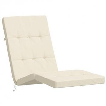 Cojines para tumbona 2 uds tela Oxford color crema Vidaxl Crema