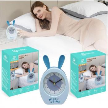 Reloj Despertador Analógico en Forma de Conejito para Niños Tx-9124