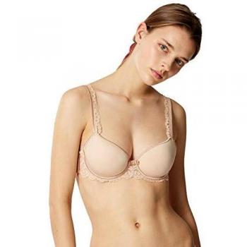Maison Lejaby 13830-247 Women's Gaby Smoky Pink Floral Lace Padded Underwired Spacer Bra 80B