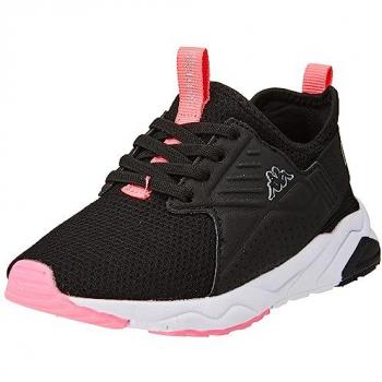 Kappa San Puerto EL Kid - Zapatillas CAÑA BAJA Niño/Niña, Negro/Rosa, Talla 31 EU