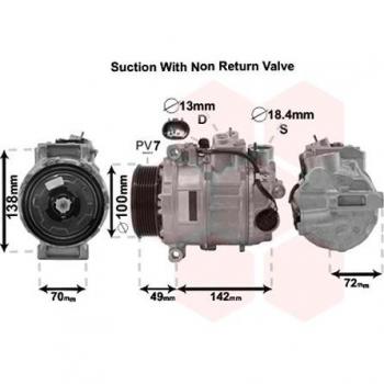 Compresor de aire acondicionado VAN WEZEL 3000K638