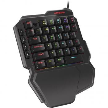 Genesis Thor 100 RGB Teclado Gaming Keypad Mecánico Mini USB QWERTY Iluminación LED RGB Negro