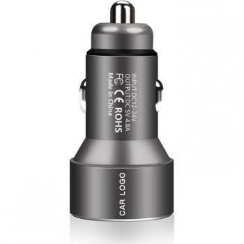 Cargador de coche USB Dual 2 Puertos 4.8A Rápido para iPhone - Compatible con Peugeot 206, 207, 308, 307, 3008, 407 y 508