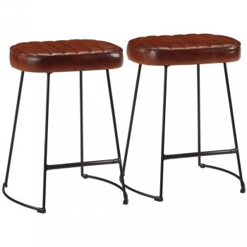 Taburetes de Bar marrón oscuro 40x29,5x53 cm (2 uds)