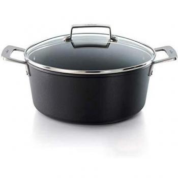 Valira Cazuela Alta 24 cm, Aluminio Fundido, Negro
