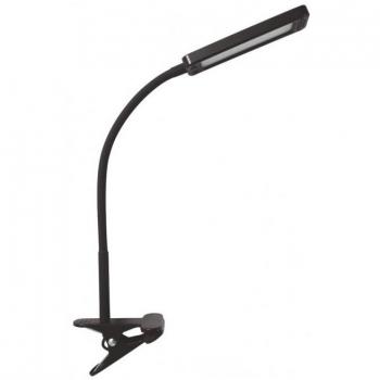 Lámpara LED flexo con pinza color negro