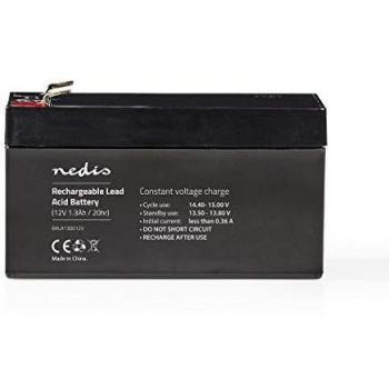 Nedis - Batería Recargable de Plomo-Ácido de 12 V - 1300 mAh - 97 x 43 x 52 mm