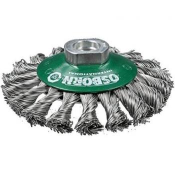 Osborn 0002632351 Cepillo cónico de inox trenzado con tuerca M14 Ø 0.50 mm