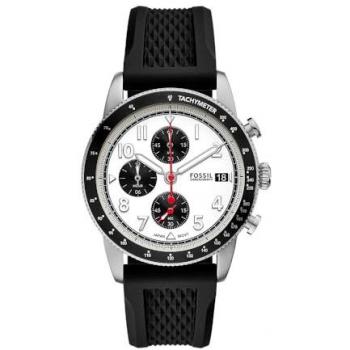 Reloj de Hombre Fossil Chronograph SPORT TOURER FS6087, Acero Inoxidable, 42 mm, Correa de Silicona, Analógico