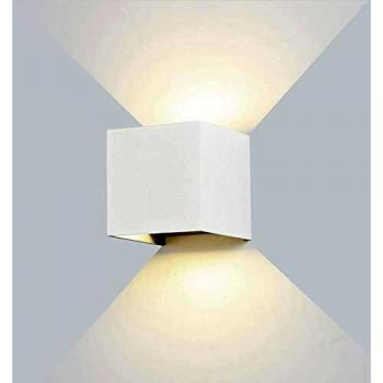 Aplique LED Cuadrado Blanco 6W IP54 - Blanco Cálido 2300K - 3500K