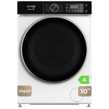 Lavadora Carga Frontal 10 kg EVVO Nature R10, 1400 RPM, Clase A, Motor Inverter, Tambor Diamante ePROTECT, 13 Programas, Función Vapor y Modo Nocturno -
