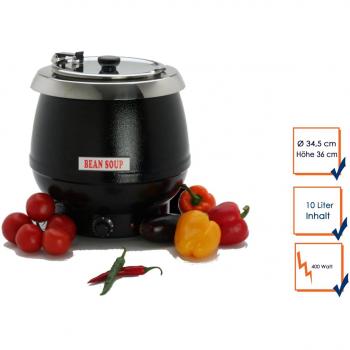 Profesional Olla, eléctrica, 10 litros, 400 W, Ø 34,5 cm, altura 36 cm; St de 100 ggg