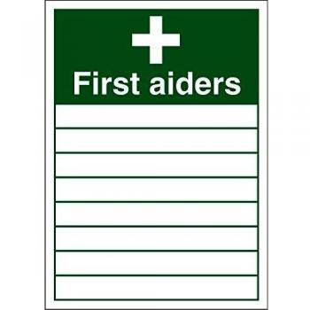 Stewart Superior Sign First Aiders W355xH255mm Self-adhesive Vinyl Ref KS007SAV