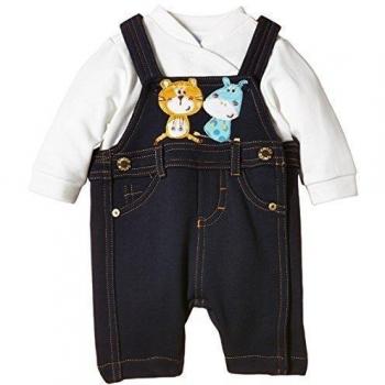 Chicco DORS BIEN OUVERTURE DEVANT-Pijama Bebé-Niños^Bebé-Niñas,, Bleu Bleu/Blanc, 9 meses