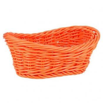 Cesta Organizadora Oval Naranja 24x14,5x8,5cm - Plástico