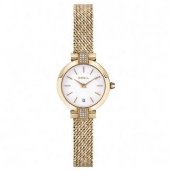 RELOJ BREIL SOUL MUJER BLANCO movimiento SOLO - 2 LANZAS DE CUARZO y ACERO DE MALLA COLOR ORO TW1917