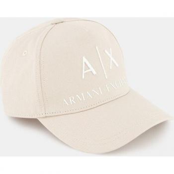 Gorra Armani Exchange para hombre con logo bordado rígida beige 954039CC513