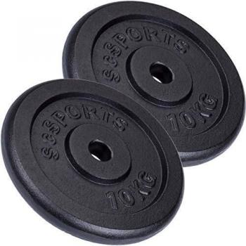 ScSPORTS - Pesas en Forma de Disco con Orificio de 30 mm para halteras