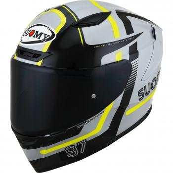 Casco Integral Suomy Track-1 Ninety Seven 2023 Gris Amarillo XL