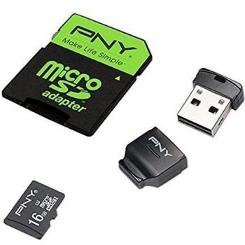 PNY SDU16GHIGPER80KIT-EF - Tarjeta micro SD
