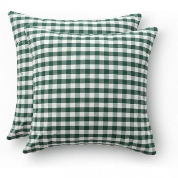 Pack 2 fundas cojín Vichy 45x45 cm verde