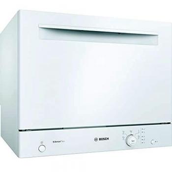Bosch SKS51E32EU - Lavavajillas Compact Serie 2 – Soporte libre, 55 cm, 6 cubiertos – 5 programas – Motor EcoSilence Drive – Blanco
