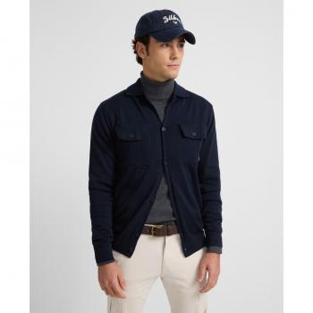 Sobrecamisa de Punto Azul Marino para Hombre Silbon