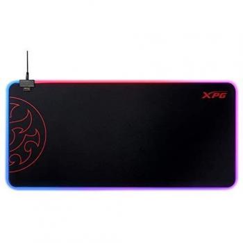 ADATA XPG Battleground XL Prime Gaming Mouse Pad, Extra-Large Surface, Splash-Proof, Smooth, Scratch-Resistant Cordura Fabric, Two-Zone RGB Lighting, Anti-Slip Rubber Base, Micro-B USB, Black