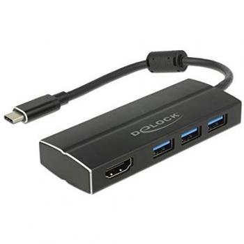 Delock Adaptador USB Tipo C 3.0 x USB Tipo-A HDMI