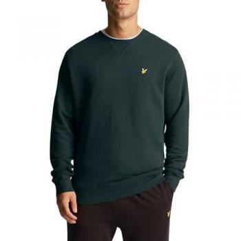 Lyle & Scott Men's Crew Neck Sweatshirt - Dark Green - 100% Cotton - Size Small - Long Sleeve