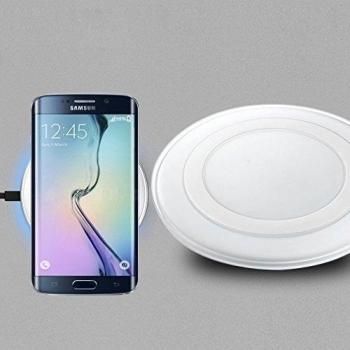 Aursen® 2 años de garantía Modern Ultraslim inalámbrica Cargador Wireless Charging Pad Para Samsung Galaxy S6/S6 Edge LED de alta calidad de pantalla wirless de carga