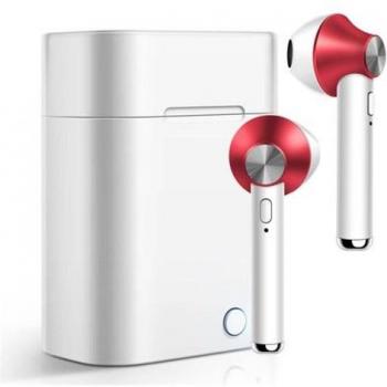 Auriculares TWS Bluetooth 5.0 Modelo Jeez, Rojo, Inalámbricos (3 horas de duración)