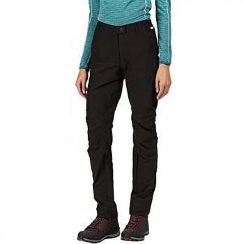 Pantalones de Senderismo Mujer Highton Stretch Impermeables Negros Talla 12 L