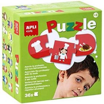 APLI Kids - Profesiones y Herramientas Puzle, 36 Piezas, Multicolor, 17238