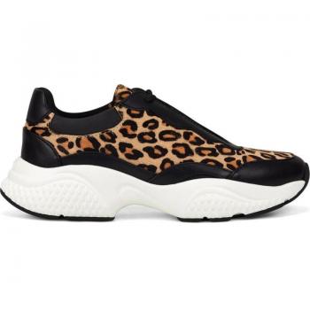 Zapatillas de deporte para mujer ED HARDY Insert Runner-Wild Black/Leopard Negro-Leopardo