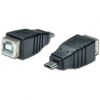 USB 2.0 adaptador [1x USB 2.0 macho Micro-B - 1x USB 2.0 hembra B] negro Digitus