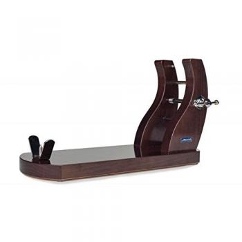 Arcos Accesorios, Soporte de Jamón Jamonero, Herrajes Metálicos 500x280x180 mm, Madera de Bambú Lacada en Color Cahoba