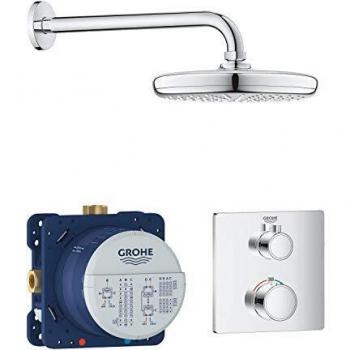 Set de Ducha Termostático Grohe Grohtherm con Cabezal Tempesta 210, Acabado Cromado