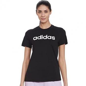 adidas Women's Linear T-Shirt, Black, Size XS