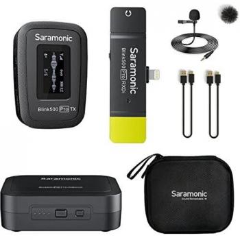 Saramonic Blink500 Pro B3 Wireless Microphone System with Lavalier Mic for iOS and Android